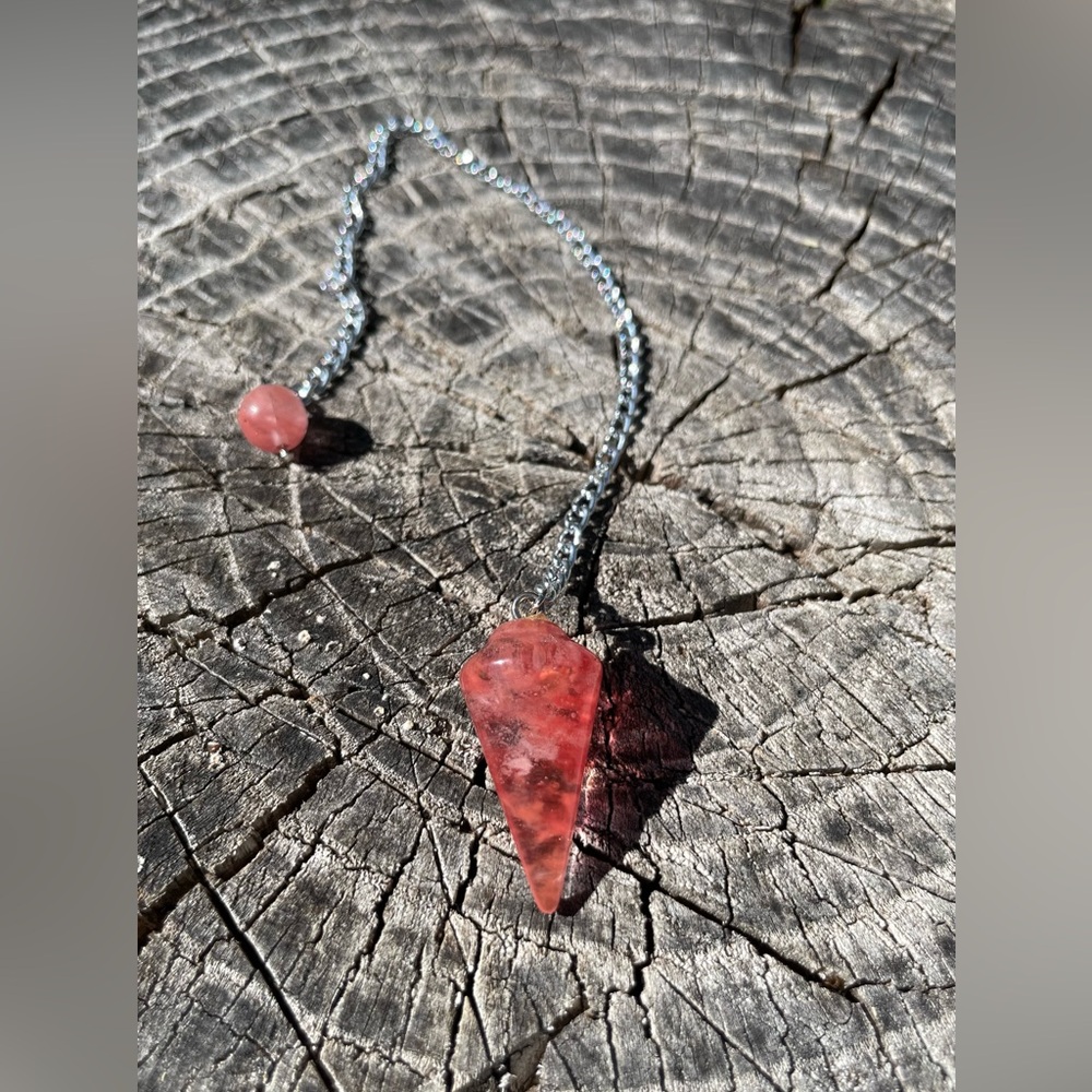 🍒Cherry Quartz Pendulum